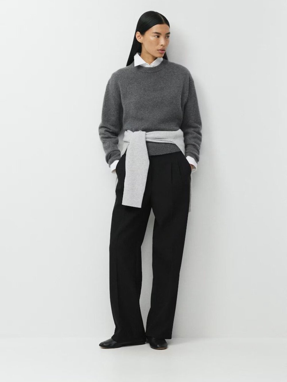 Aritzia Wilfred The Effortless Pant Black Trouser Professional Size 00